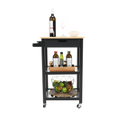 Tálalókocsi, természetes/fekete, ARETE