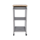 Tálalókocsi, természetes/szürke, ARETE