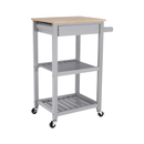 Tálalókocsi, természetes/szürke, ARETE