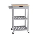 Tálalókocsi, természetes/szürke, ARETE