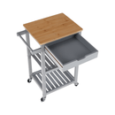 Tálalókocsi, természetes/szürke, ARETE