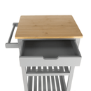 Tálalókocsi, természetes/szürke, ARETE