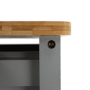 Tálalókocsi, természetes/szürke, ARETE