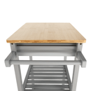 Tálalókocsi, természetes/szürke, ARETE