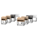 Éjjeliszekrény/kisasztal, grafit/fekete, ARTI TYP 2