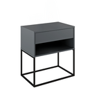Éjjeliszekrény/kisasztal, grafit/fekete, ARTI TYP 2