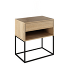 Éjjeliszekrény/kisasztal, sonoma tölgy/fekete, ARTI TYP 2