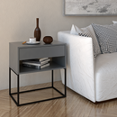 Éjjeliszekrény/kisasztal, grafit/fekete, ARTI TYP 2