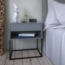 Éjjeliszekrény/kisasztal, grafit/fekete, ARTI TYP 2