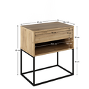 Éjjeliszekrény/kisasztal, artisan tölgy/fekete, ARTI TYP 2