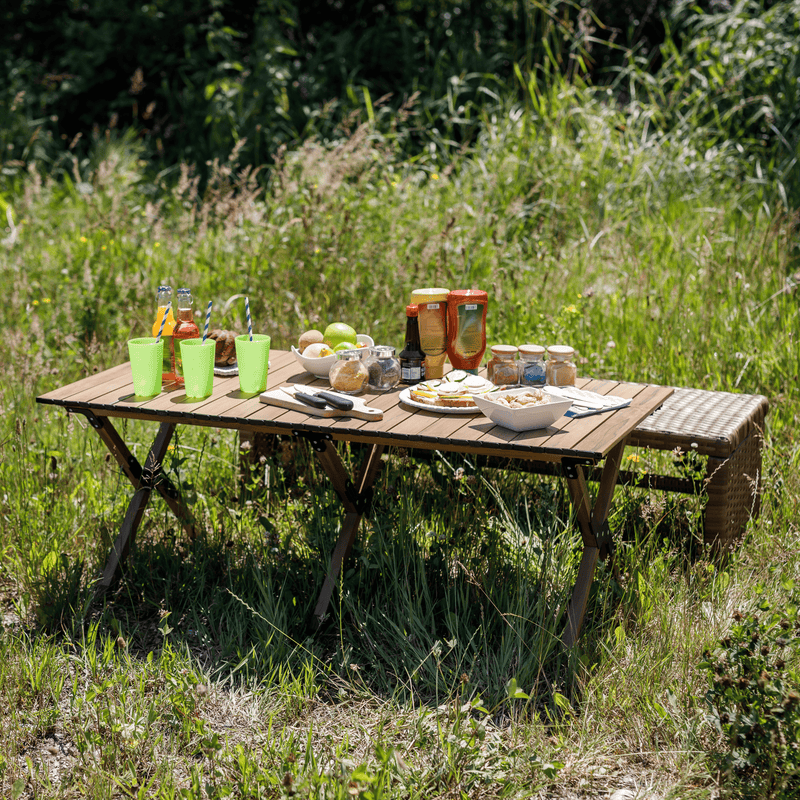 Kempingasztal, barna, ARTUR