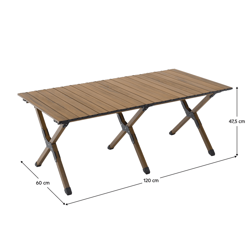 Kempingasztal, barna, ARTUR