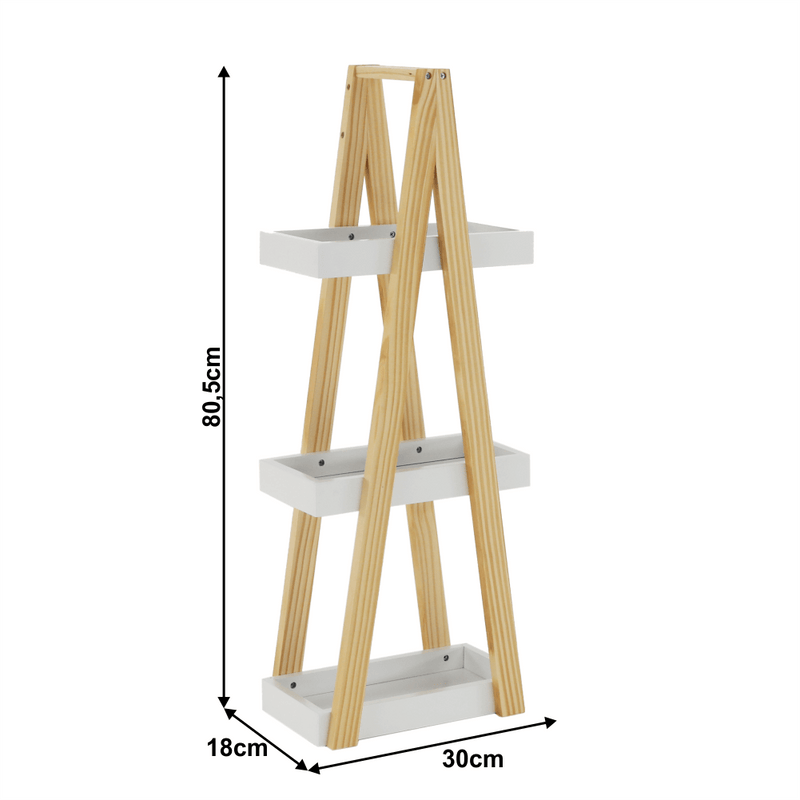 Tároló polc, fehér/természetes, ARVEN