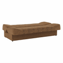 Kanapé, kinyitható rakodótérrel, szövet arany / minta, ASIA NEW