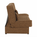 Kanapé, kinyitható rakodótérrel, szövet arany / minta, ASIA NEW