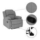 Pihentető fekvőszék, világos szürke szövet, ASKOY