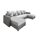 Univerzális ülőgarnitúra, világosszürke/szürke, ASTANO U