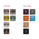 Füles fotel puffal, szövet barna-zöld minta, ASTRID