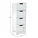 4-fiókos komód, fehér, ATENE TYP 7