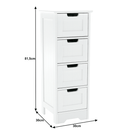 4-fiókos komód, fehér, ATENE TYP 7