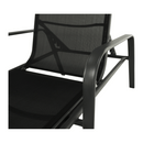 Rakásolható állítható kerti szék, fekete/szürke, ATREO
