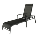 Rakásolható állítható kerti szék, fekete/szürke, ATREO