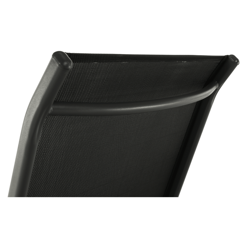 Rakásolható állítható kerti szék, fekete/szürke, ATREO