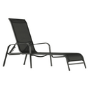 Rakásolható állítható kerti szék, fekete/szürke, ATREO