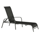 Rakásolható állítható kerti szék, fekete/szürke, ATREO