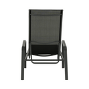 Rakásolható állítható kerti szék, fekete/szürke, ATREO