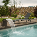 Rakásolható állítható kerti szék, fekete/szürke, ATREO