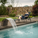 Rakásolható állítható kerti szék, fekete/szürke, ATREO