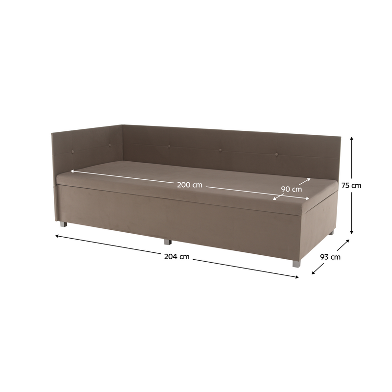 Heverő tárolóhellyel, bézses szürke, AURIA UNI