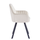 Design fotel, bézses szürke Velvet szövet, AURIL