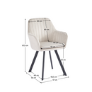 Design fotel, bézses szürke Velvet szövet, AURIL