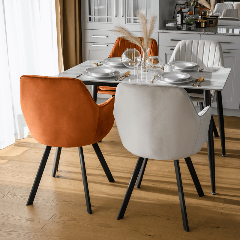 Design fotel, bézses szürke Velvet szövet, AURIL