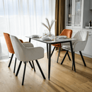 Design fotel, bézses szürke Velvet szövet, AURIL