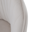 Design fotel, bézses szürke Velvet szövet, AURIL