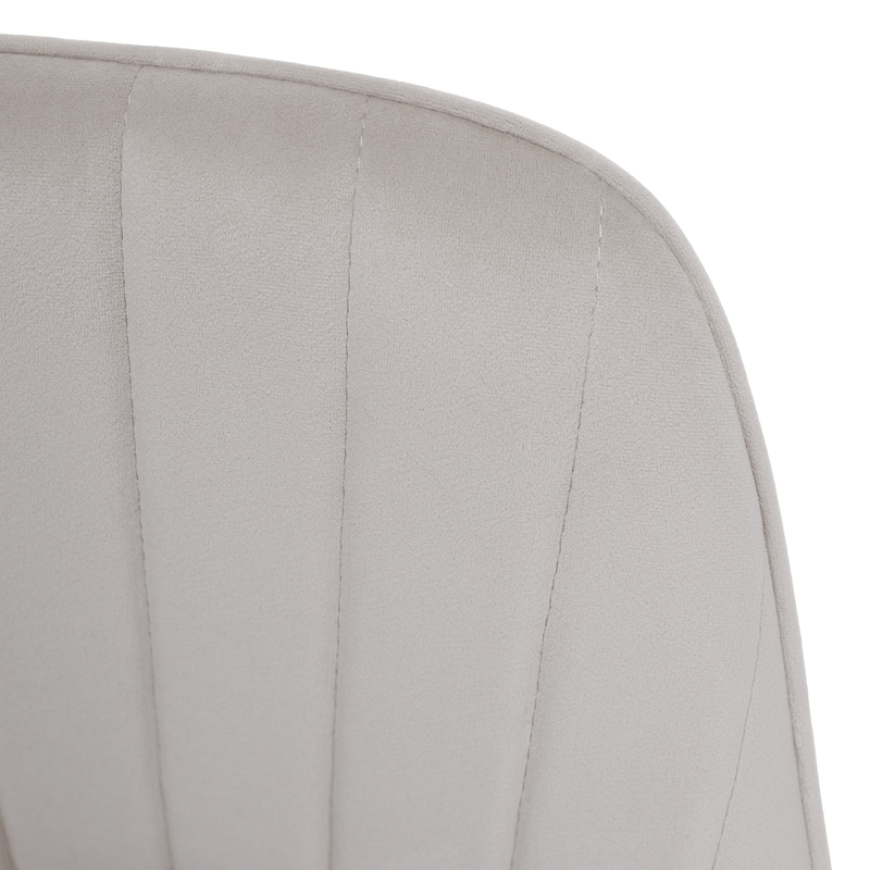 Design fotel, bézses szürke Velvet szövet, AURIL