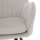 Design fotel, bézses szürke Velvet szövet, AURIL