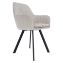 Design fotel, bézses szürke Velvet szövet, AURIL