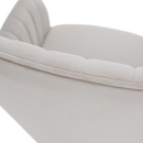 Design fotel, bézses szürke Velvet szövet, AURIL