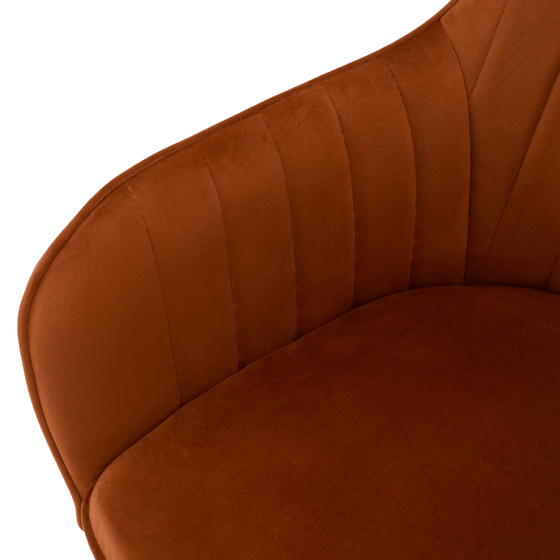 Design fotel, terrakotta Velvet szövet, AURIL