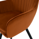 Design fotel, terrakotta Velvet szövet, AURIL