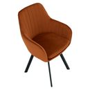 Design fotel, terrakotta Velvet szövet, AURIL