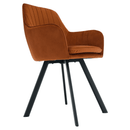 Design fotel, terrakotta Velvet szövet, AURIL