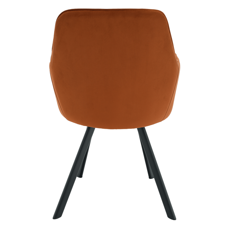 Design fotel, terrakotta Velvet szövet, AURIL