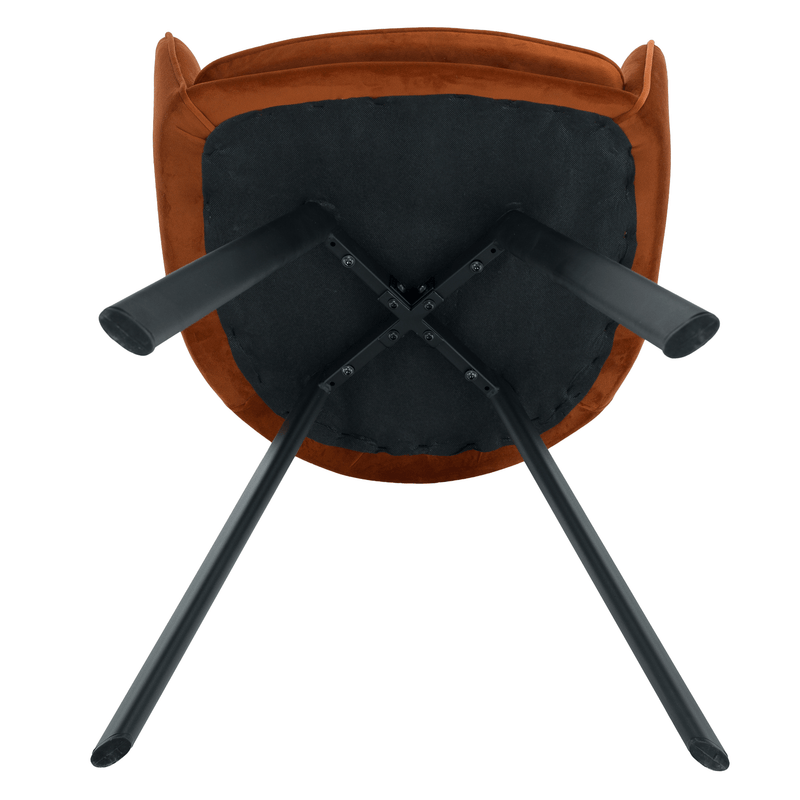 Design fotel, terrakotta Velvet szövet, AURIL