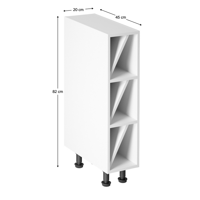 Alsószekrény, fehér, AURORA D20W