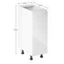 Alsószekrény, fehér/fehér extra magasfényű, jobbos, AURORA D30